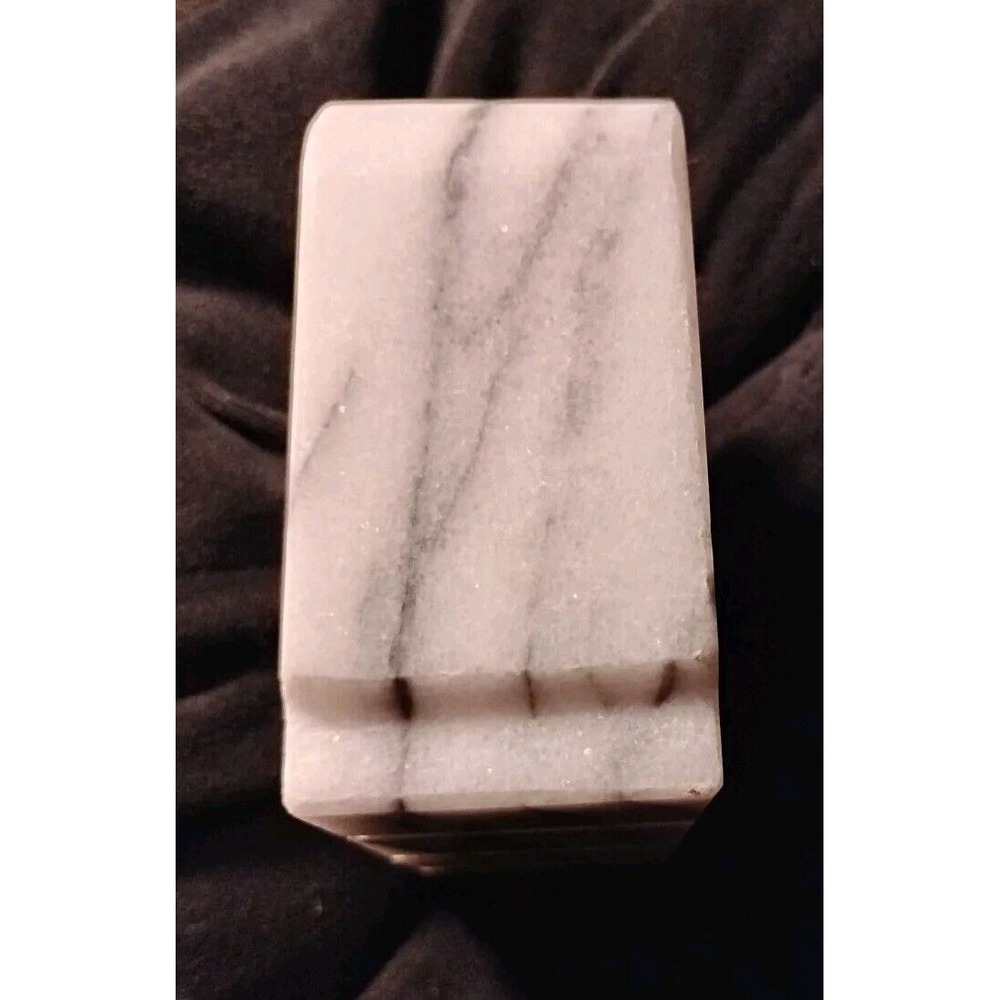 Vintage Marble Paperweight Elephant Penholder envelope holder office Taiwan MCM - Picture 5 of 5